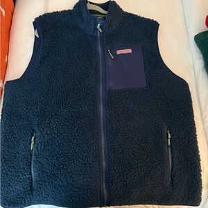 Vineyard Vines Men's Navy Fleece Vest